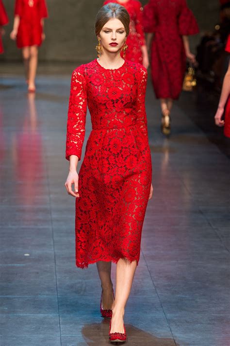 red dress dolce gabbana